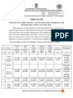 Notice No. 05: Updated Cet Form Filling and Examination Schedule For HIGHER EDUCATION CETS.2022-2023