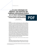 Borge, Bruno José - Hacia Una Ontología Sin Objetos. Una Defensa Del Realismo Estructural Óntico en El Nivel Metodológico