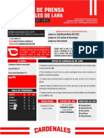 BOLETIN DE PRENSA 16 RR vs. CARIBES DE ANZOATEGUI 2021 2022