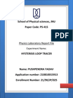 School of Physical Sciences, JNU Paper Code: PS-415: Physics Laboratory Report File