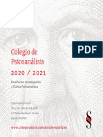 Programa Colegio Psicoanálisis 2020 2021