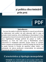 Monopolul Și Politica Discriminării Prin Preț: A Elaborat: Guțu Sorina, CT11R A Coordonat: Chiseliov Lilia, Lect. Univ