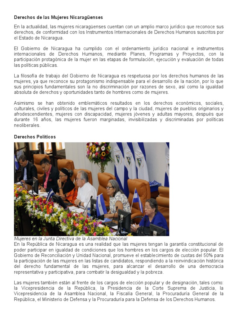 Derechos de las Mujeres en Nicaragua | PDF | La violencia contra las ...