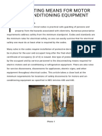 Disconnect motors and AC equipment