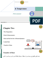 Heat & Temperature: First Semester