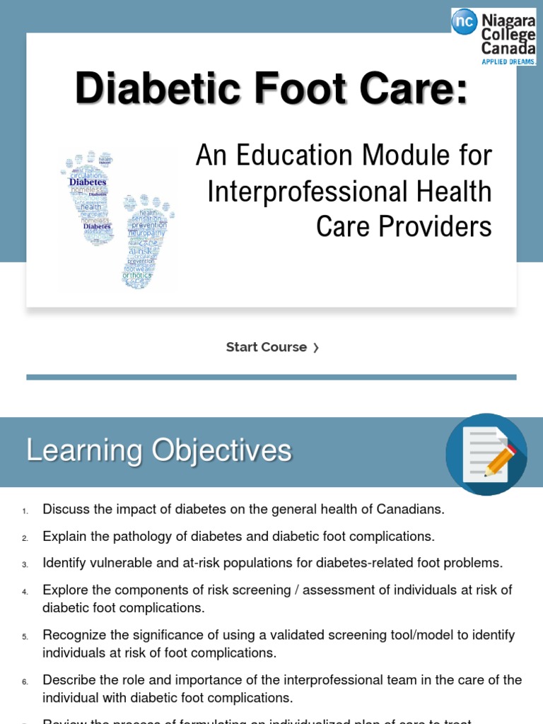 Diabetic Foot Care Education Module | PDF | Diabetes | Wound