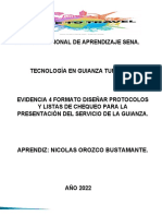 Solucion Evidencia 4 Formato Disenar Protocolos y Listas de Chequeo para La Prestacion Del Servicio de La Guianza