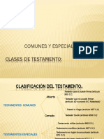 Testamentos: Comunes y Especiales