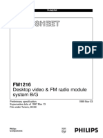 Data Sheet: Desktop Video & FM Radio Module System B/G
