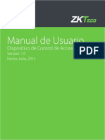 Terminal de Control de Acceso Facial - Manual de Usuario