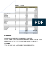 Unidad 3. Hoja de Calculo. Compra