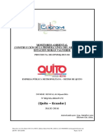 Monitoreo Ambiental Metro de Quito