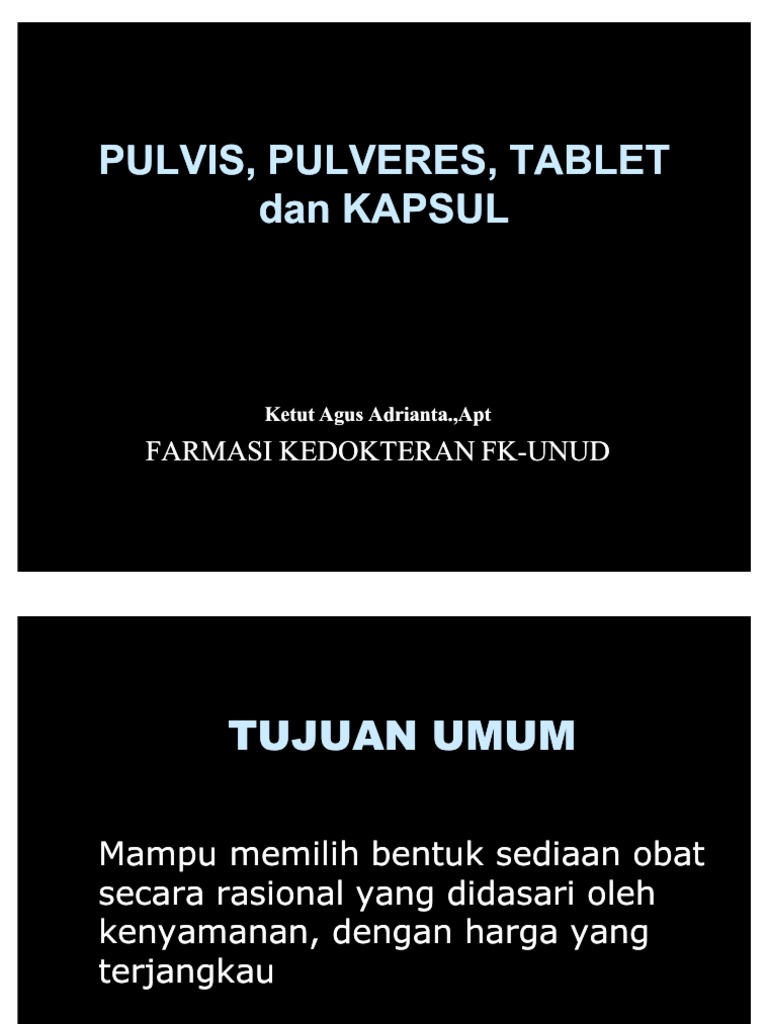Pulvis Pulveres Tablet Ok | PDF | Pengembangan Diri | Sains & Matematika