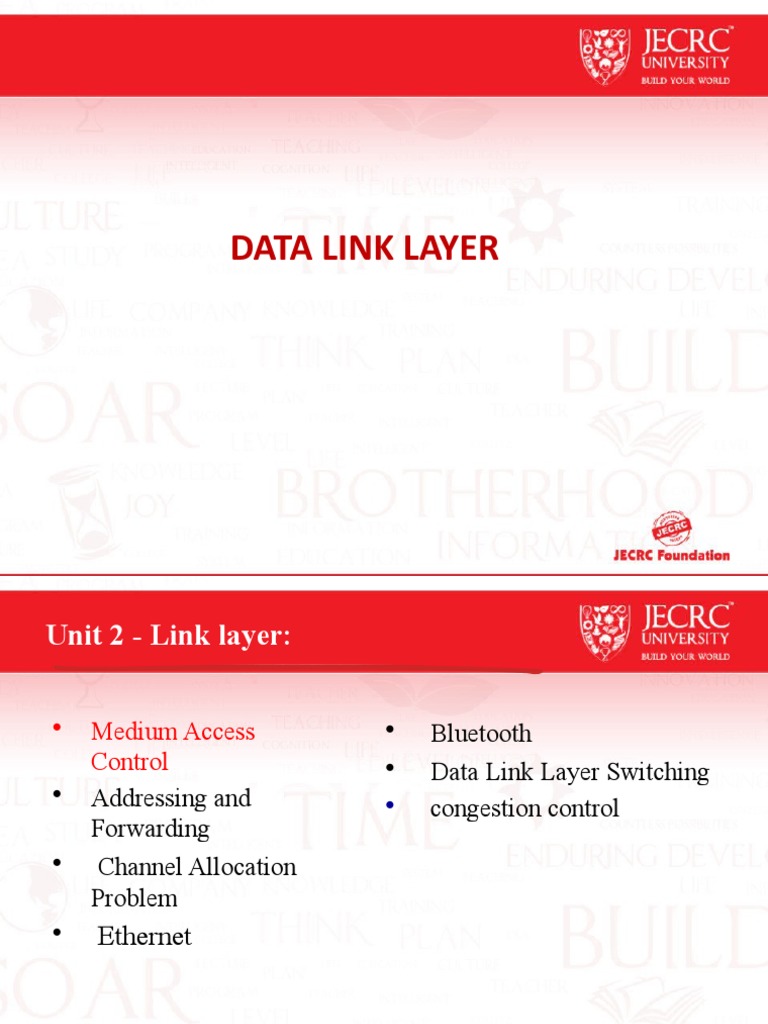 Unit 2 Data Link Layer PDF Packet Switching Computer Network