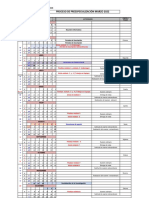 Calendario Preespecialidad Marzo 2022