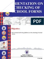 Orientation On Checking of School Forms