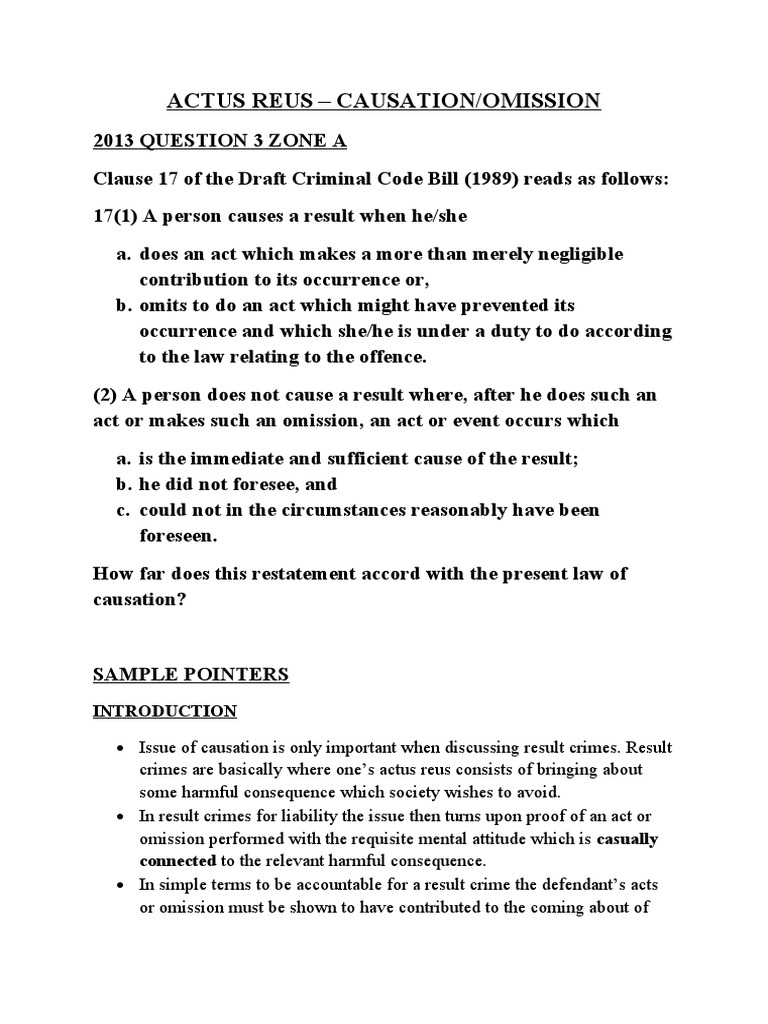 An analysis of the draft criminal code bill s restatement of the law of