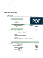 R&L Company: Assignment 1 Premium Liability, Warranty Liability