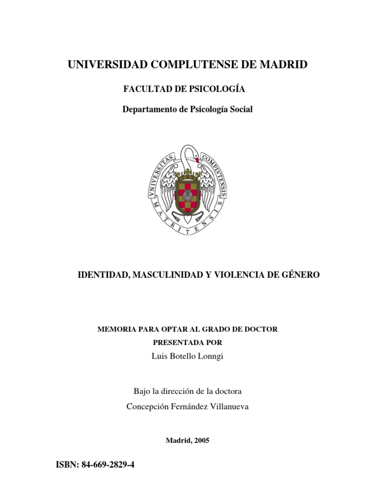 Identidad, Masculinidad y Violencia de Género | PDF