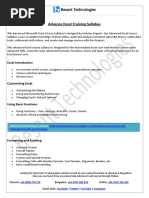 Advance Excel Training Syllabus