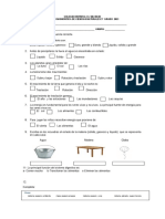 Prueba diagnóstica de Ciencias Naturales 5o grado 2021