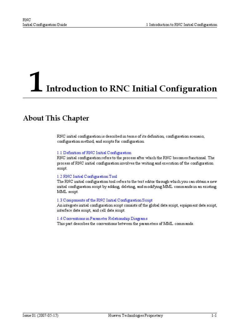 01-01 Introduction To RNC Initial Configuration | PDF | Asynchronous ...