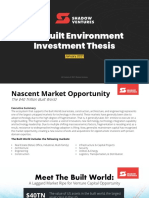 The Built Environment Investment Thesis: January 2021