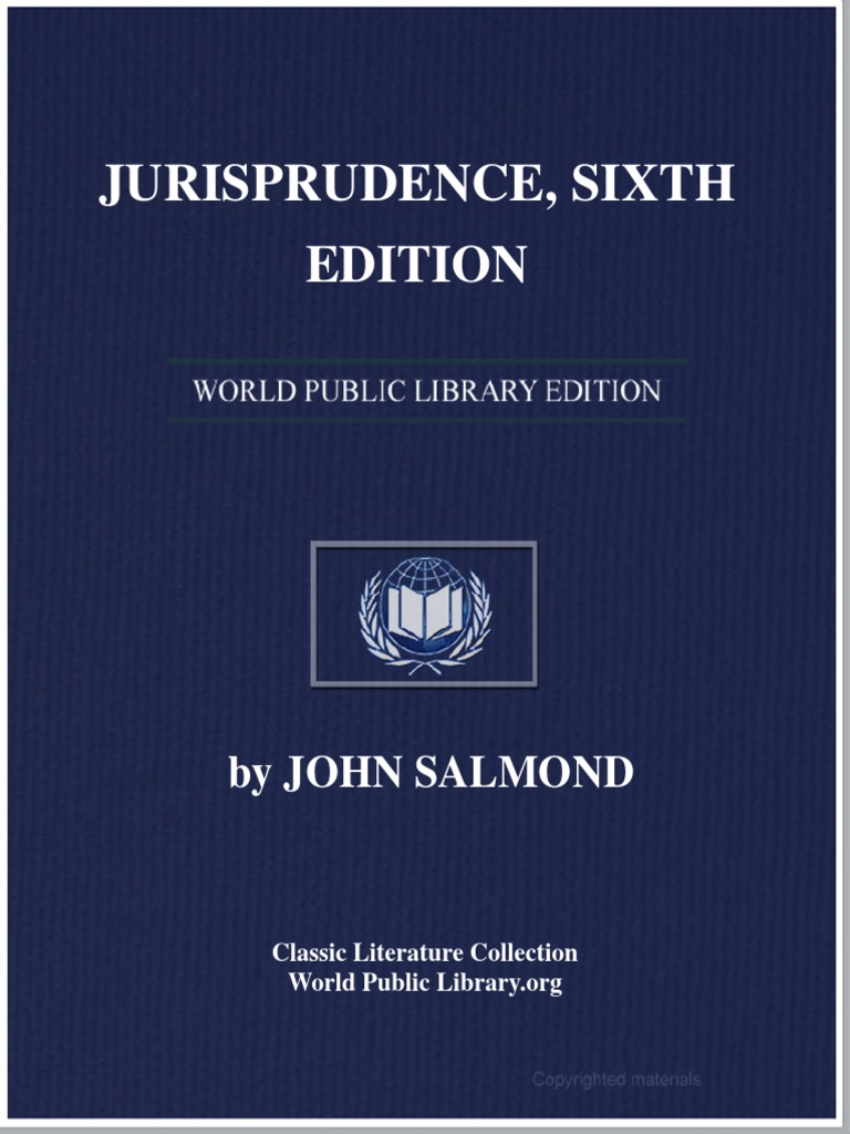 Salmond Jurisprudence PDF Precedent Theory