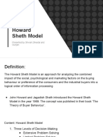 Howard Sheth Model: Presented by Shivam, Sheetal and Gunjan