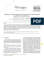 Tracking A Manoeuvring Target Using Angle-Only Measurements - Algorithms and Performance