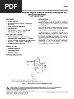LM4765 Overture™ Audio Power Amplifier Series Dual 30W Audio Power Amplifier With Mute and Standby Modes