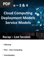 Cloud Computing Deployment Models Service Models Module - 3 & 4