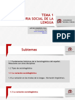 Tema 1 - 13 La Variación Sociolingüística