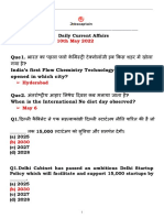 10th May 2022 Current Affairs (Monthly, Weekly and Daily)