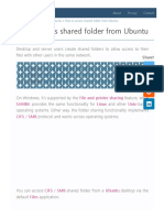 How To Access Shared Folder From Ubuntu