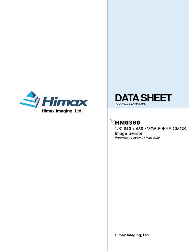 Pre-HM0360 DS Preliminary v04 Ltd. - 1 | PDF | Rgb Color Model | Input ...