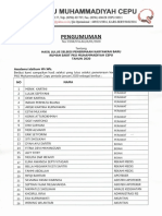 Pengumuman Final Seleksi Karyawan Baru RS PKU Muhammadiyah Cepu