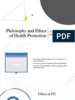 Lesson 2 Philosophy and Ethics of Health Promotion