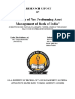 A Study of Non Performing Asset Management of Bank of India