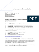 What Is Action Class in Selenium?: 1) How To Mouse Hover On A Web Element Using Webdriver?