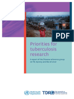 Priorities For Tuberculosis Research: A Report of The Disease Reference Group On TB, Leprosy and Buruli Ulcer