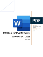 Topic: 4 - Exploring Ms-Word Features: Laucala Campus