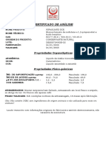 Certificado de Analise - Nipaguard Sce