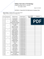 BTP - 2 2022 Section 1 Attendance Sheet