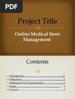 Project Title: Online Medical Store Management