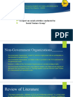 Pillai's Social Venture Group Report on NGO Activities