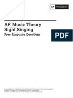 AP Music Theory Sight Singing: Free-Response Questions
