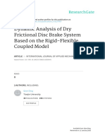 1 Dynamic Analysis of Dry Frictional Disc Brake System Based on the Rigid-flexible Coupled Model (1)
