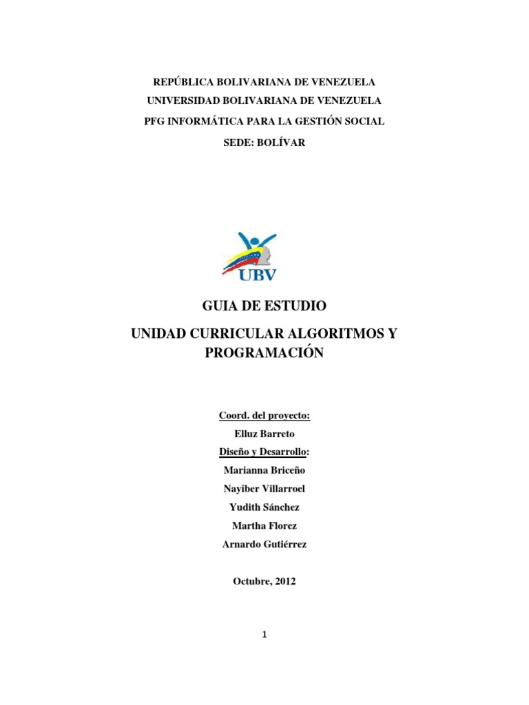 Republica Bolivariana de Venezuela Universidad Bolivariana de Venezuela ...