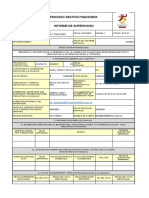 Gestión financiera: Informe de supervisión de contrato